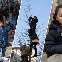 Kleuters klimmen, crossen en ontdekken op nieuwe speelplaats De Vlinders